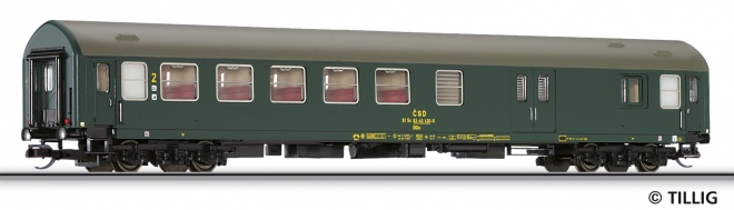 Passenger car 2nd class with baggage compartment type Y/B 70<br /><a href='images/pictures/Tillig/16697_VGL74350.jpg' target='_blank'>Full size image</a>